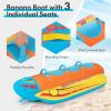imageGoplus Inflatable Towable Tubes for Boating 1213 Rider Hot Dog Tube for Boat to Pull Water Sports Banana Boat with EVAPadded Seats for Towing Rider13 Riders