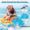imageGoplus Inflatable Towable Tubes for Boating 1213 Rider Hot Dog Tube for Boat to Pull Water Sports Banana Boat with EVAPadded Seats for Towing Rider13 Riders