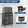 imageGoplus Rolling Tool Chest 5Drawer Tool Box Organizer wLockable Wheels ampamp Sliding Drawers ampamp Detachable Top ampamp Adjustable Shelf Tool Storage Cabinet for Garage WorkshopGrayGray