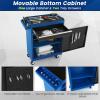 imageGoplus Rolling Tool Chest 5Drawer Tool Box Organizer wLockable Wheels ampamp Sliding Drawers ampamp Detachable Top ampamp Adjustable Shelf Tool Storage Cabinet for Garage WorkshopGrayBlue