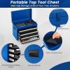 imageGoplus Rolling Tool Chest 5Drawer Tool Box Organizer wLockable Wheels ampamp Sliding Drawers ampamp Detachable Top ampamp Adjustable Shelf Tool Storage Cabinet for Garage WorkshopGrayBlue