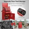 imageGoplus Rolling Tool Chest 5Drawer Tool Box Organizer wLockable Wheels ampamp Sliding Drawers ampamp Detachable Top ampamp Adjustable Shelf Tool Storage Cabinet for Garage WorkshopGrayRed