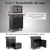 imageGoplus Rolling Tool Chest 5Drawer Tool Box Organizer wLockable Wheels ampamp Sliding Drawers ampamp Detachable Top ampamp Adjustable Shelf Tool Storage Cabinet for Garage WorkshopGrayBlack