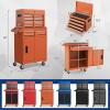 imageGoplus Rolling Tool Chest 5Drawer Tool Box Organizer wLockable Wheels ampamp Sliding Drawers ampamp Detachable Top ampamp Adjustable Shelf Tool Storage Cabinet for Garage WorkshopGrayOrange