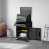 imageGoplus Rolling Tool Chest 5Drawer Tool Box Organizer wLockable Wheels ampamp Sliding Drawers ampamp Detachable Top ampamp Adjustable Shelf Tool Storage Cabinet for Garage WorkshopGrayBlack
