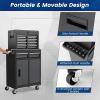 imageGoplus Rolling Tool Chest 5Drawer Tool Box Organizer wLockable Wheels ampamp Sliding Drawers ampamp Detachable Top ampamp Adjustable Shelf Tool Storage Cabinet for Garage WorkshopGrayGray