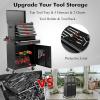 imageGoplus Rolling Tool Chest 5Drawer Tool Box Organizer wLockable Wheels ampamp Sliding Drawers ampamp Detachable Top ampamp Adjustable Shelf Tool Storage Cabinet for Garage WorkshopGrayBlack