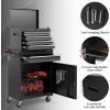 imageGoplus Rolling Tool Chest 5Drawer Tool Box Organizer wLockable Wheels ampamp Sliding Drawers ampamp Detachable Top ampamp Adjustable Shelf Tool Storage Cabinet for Garage WorkshopGrayBlack