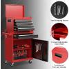 imageGoplus Rolling Tool Chest 5Drawer Tool Box Organizer wLockable Wheels ampamp Sliding Drawers ampamp Detachable Top ampamp Adjustable Shelf Tool Storage Cabinet for Garage WorkshopGrayRedblack
