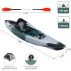 imageGoplus SitonTop Fishing Kayaks for Adults 97 FT One Person Recreational Touring Kayak WAluminum Paddle 4 Fishing Rod Holders Padded Seat Lightweight Kayak for Lake River Ocean