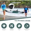 imageGoplus SitonTop Fishing Kayaks for Adults 97 FT One Person Recreational Touring Kayak WAluminum Paddle 4 Fishing Rod Holders Padded Seat Lightweight Kayak for Lake River Ocean