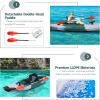 imageGoplus SitonTop Fishing Kayaks for Adults 97 FT One Person Recreational Touring Kayak WAluminum Paddle 4 Fishing Rod Holders Padded Seat Lightweight Kayak for Lake River Ocean