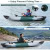 imageGoplus SitonTop Fishing Kayaks for Adults 97 FT One Person Recreational Touring Kayak WAluminum Paddle 4 Fishing Rod Holders Padded Seat Lightweight Kayak for Lake River Ocean