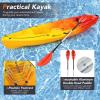 imageGoplus SitonTop Kayak 102ft Portable Recreational Kayak WDetachable Aluminum Paddle Backrest Bungee Storage 0ne Person Touring Drifting Fishing Kayaks Boat for Adults Lake River Sea