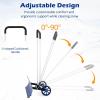 imageGoplus Snow Shovel with Wheels HeavyDuty Aluminium Snow Pusher w 375 AngleAdaptive Blade 90 Height Adjustable UShaped Handle Ergonomic Snow Plow Shovel for Doorway ampamp Sidewalk