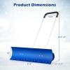 imageGoplus Snow Shovel with Wheels HeavyDuty Aluminium Snow Pusher w 375 AngleAdaptive Blade 90 Height Adjustable UShaped Handle Ergonomic Snow Plow Shovel for Doorway ampamp Sidewalk