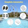 imageGoplus Swimming Pool Ladder 3Step InGround Stainless Steel Step for IndoorOutdoor Pool Heavy Duty NonSlip Ladder Easy Assembly