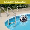 imageGoplus Swimming Pool Ladder 3Step InGround Stainless Steel Step for IndoorOutdoor Pool Heavy Duty NonSlip Ladder Easy Assembly