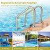 imageGoplus Swimming Pool Ladder 3Step InGround Stainless Steel Step for IndoorOutdoor Pool Heavy Duty NonSlip Ladder Easy Assembly
