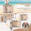 imageGoplus Tanning Chair Folding Adjustable Patio Lounge Chair with Face Hole Removable Pillow 330LBS Carry Strap Outdoor Sunbathing Chair Lightweight Portable Beach Lounge Chair 1 BeigeBeige