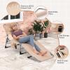 imageGoplus Tanning Chair Folding Adjustable Patio Lounge Chair with Face Hole Removable Pillow 330LBS Carry Strap Outdoor Sunbathing Chair Lightweight Portable Beach Lounge Chair 1 BeigeBeige