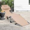 imageGoplus Tanning Chair Folding Adjustable Patio Lounge Chair with Face Hole Removable Pillow 330LBS Carry Strap Outdoor Sunbathing Chair Lightweight Portable Beach Lounge Chair 1 BeigeBeige