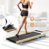 imageGoplus Walking Pad Wooden Under Desk Treadmill for Home and Office Portable Walking Pad Treadmill Under Desk with Remote Control 15 Preset Programs LED Display InstallationFree
