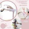 imageGoplus Wall Mounted Ballet Barre 4 FT Solid Beech Wood Ballet Bar with Mounting Hardware Traditional Single Dance Bar for Home Workout Yoga Stretching Ballet Poses 15 inch Dia