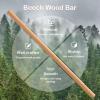 imageGoplus Wall Mounted Ballet Barre 4 FT Solid Beech Wood Ballet Bar with Mounting Hardware Traditional Single Dance Bar for Home Workout Yoga Stretching Ballet Poses 15 inch Dia