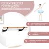 imageGoplus Wall Mounted Ballet Barre 4 FT Solid Beech Wood Ballet Bar with Mounting Hardware Traditional Single Dance Bar for Home Workout Yoga Stretching Ballet Poses 15 inch Dia