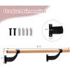 imageGoplus Wall Mounted Ballet Barre 4 FT Solid Beech Wood Ballet Bar with Mounting Hardware Traditional Single Dance Bar for Home Workout Yoga Stretching Ballet Poses 15 inch Dia