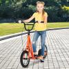 imageGoplus Youth Kick Scooter Kids Kick Scooter W 12Inch Air Filled Wheels Carbon Steel Frame Adjustable Handlebar Front and Rear Dual Brakes Ride On Toys for Adults Teens 8Orange
