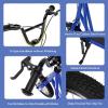 imageGoplus Youth Kick Scooter Kids Kick Scooter W 12Inch Air Filled Wheels Carbon Steel Frame Adjustable Handlebar Front and Rear Dual Brakes Ride On Toys for Adults Teens 8Blue
