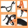 imageGoplus Youth Kick Scooter Kids Kick Scooter W 12Inch Air Filled Wheels Carbon Steel Frame Adjustable Handlebar Front and Rear Dual Brakes Ride On Toys for Adults Teens 8Orange