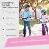 imageGoplus Youth Kick Scooter Kids Kick Scooter W 12Inch Air Filled Wheels Carbon Steel Frame Adjustable Handlebar Front and Rear Dual Brakes Ride On Toys for Adults Teens 8Pink