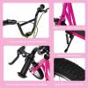 imageGoplus Youth Kick Scooter Kids Kick Scooter W 12Inch Air Filled Wheels Carbon Steel Frame Adjustable Handlebar Front and Rear Dual Brakes Ride On Toys for Adults Teens 8Pink