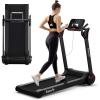 imageGoplus 225HP Folding Treadmill Electric Superfit Treadmill WLED Display APP Control Blue Tooth Speaker and Device Holder Compact Jogging Walking Running Machine for Home ampamp OfficeBlack