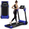 imageGoplus 225HP Folding Treadmill Electric Superfit Treadmill WLED Display APP Control Blue Tooth Speaker and Device Holder Compact Jogging Walking Running Machine for Home ampamp OfficeBlue