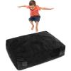 imageGoplus Crash Pad 57quotx57quot 47quotx355quot 475x475ft 4x3ft Sensory Mat with Foam Blocks and Washable Velvet Cover for Kids and Adults Play Therapy Jump Relax47x355 Black