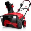 imageGoplus Electric Snow Blower 3190 RPM 20W Corded Snow Thrower w 15 AMP Motor 180 Rotating ampamp 30 FT Throwing Chute Dual LED Lights HDPE WearResistant Wheels Snow Removal for Driveway BlueRed