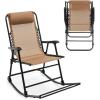 imageGoplus Folding Rocking Chair Zero Gravity Rocking Camping Chair with Pillow ampamp Armrests Folding Lounge Rocker for Outdoor Beach Poolside Yard Garden Indoor