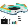 imageGoplus Inflatable Floating Dock 87FT x 87FT Inflatable Dock Platform wDetachable Ladder Carry Bag Water Mat Floating Platform Island Raft for Lake Beach Pool