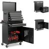 imageGoplus Rolling Tool Chest 5Drawer Tool Box Organizer wLockable Wheels ampamp Sliding Drawers ampamp Detachable Top ampamp Adjustable Shelf Tool Storage Cabinet for Garage WorkshopGrayBlack