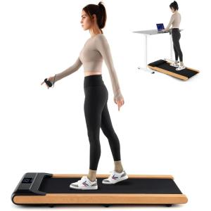 imageGoplus 1100W Folding Treadmill Electric Motorized Power Fitness Running Machine wSupportBlack  Natural