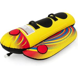 imageGoplus Inflatable Towable Tubes for Boating 1213 Rider Hot Dog Tube for Boat to Pull Water Sports Banana Boat with EVAPadded Seats for Towing Rider12 Riders