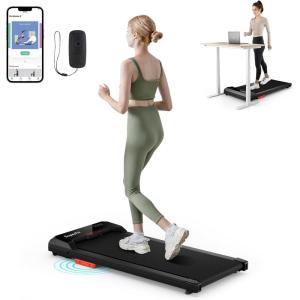 imageGoplus Walking Pad 25HP 340LBS Capacity Under Desk Treadmill with Remote Control APPEnabled and LED Display Portable Treadmills for Home Small Office Installation Free