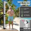 imageGoplus 10 Gallon Solar Heated Outdoor Shower 72 FT Freestanding Garden Pool Shower with Rotating Shower Head Temperature Adjustment ampamp Foot Shower for Outside Backyard Beach SilverSilver