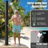 imageGoplus 10 Gallon Solar Heated Outdoor Shower 72 FT Freestanding Garden Pool Shower with Rotating Shower Head Temperature Adjustment ampamp Foot Shower for Outside Backyard Beach SilverBlack