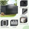 imageGoplus 12 x 98 FT Outdoor Storage Shed AllWeather ampamp Rustproof Galvanized Metal Utility Tool Shed wLockable Door Pitched Roof Windows Backyard Lawn Garden Storage House for Bike Tool Lawnmower