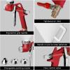 imageGoplus 145 Gallon Air Texture Gun Drywall Texture Sprayer with 3 Nozzle 40mm 60mm 80mm Air Hopper Spray Gun Perfect for Orange Peel Stucco Mud Knockdown Popcorn Ceiling